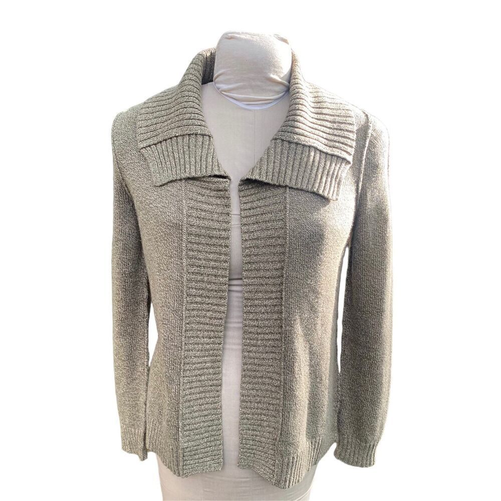 Open Front Cardigan Rolled Collar Celery Green by Old Navy Size M